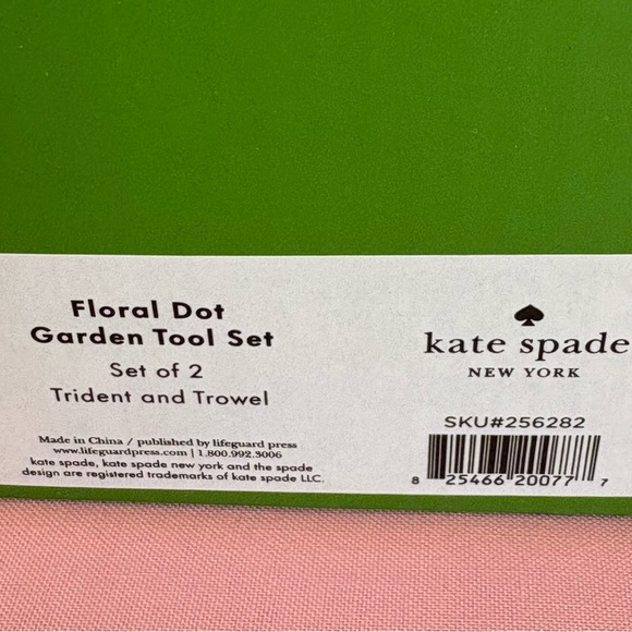 Kate Spade Garden Tool Set Floral Dot Set Trident and Trowel NWT Mother Day Gift - Picture 3 of 4